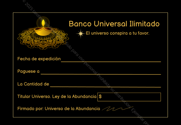 Cheque universal para manifestar abundancia a tu vida - Lecturas de ...